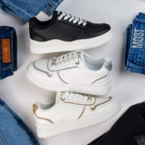 Most Wanted Silver Note Sneakers โ White