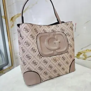 GUESS Signature Nude Monogram Bag โ Nude