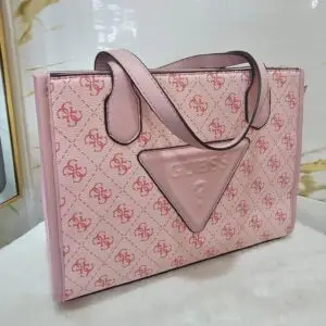 GUESS Signature Rose Monogram Bag — Pink