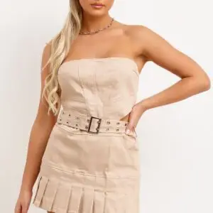 Pleat Play Pleated Skirt Set โ Off-White